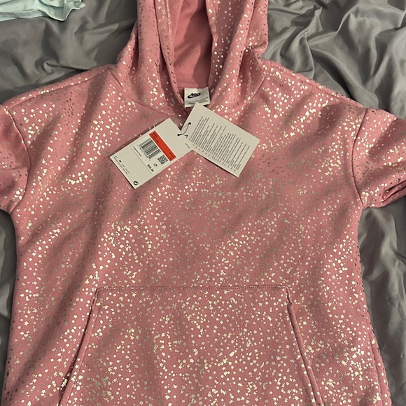Nike Pink and Silver Kids Hoodie - Picture 2 of 3